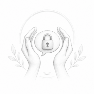 Icono de confidencialidad: sesiones de psicología totalmente privadas